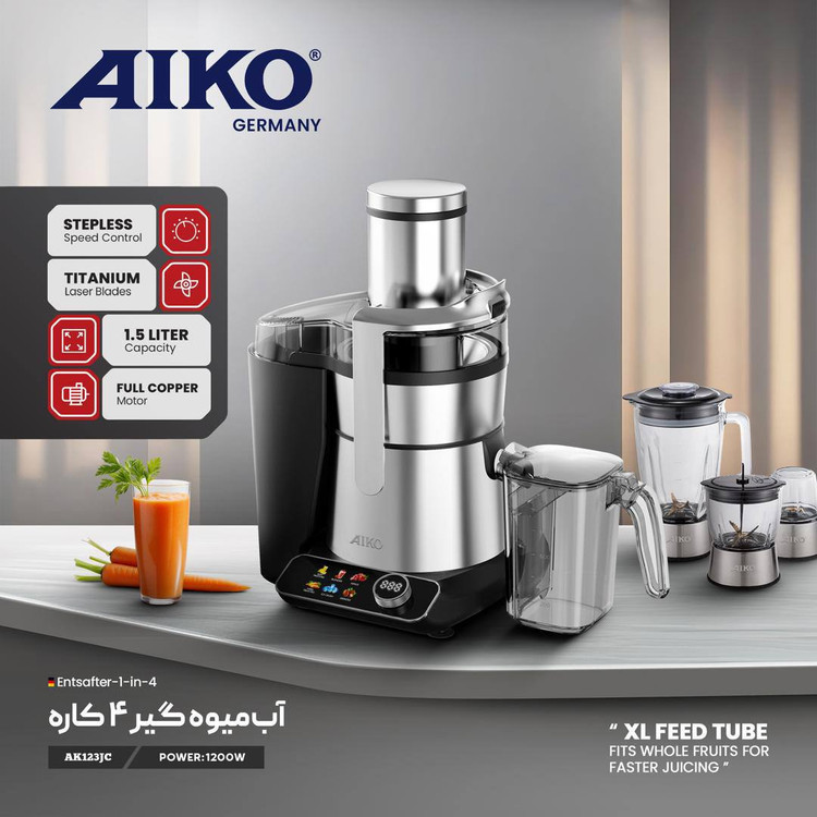آبمیوه گیری ۴ کاره ایکو مدلAK123JC
