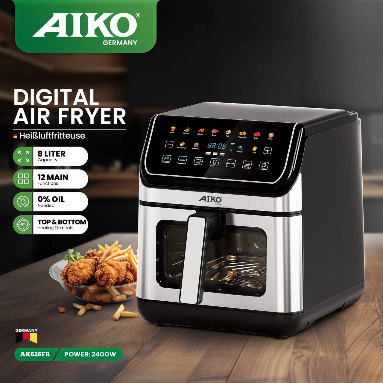 سرخ کن آیکو آلمانی مدل Ak626FR ارسال رایگان