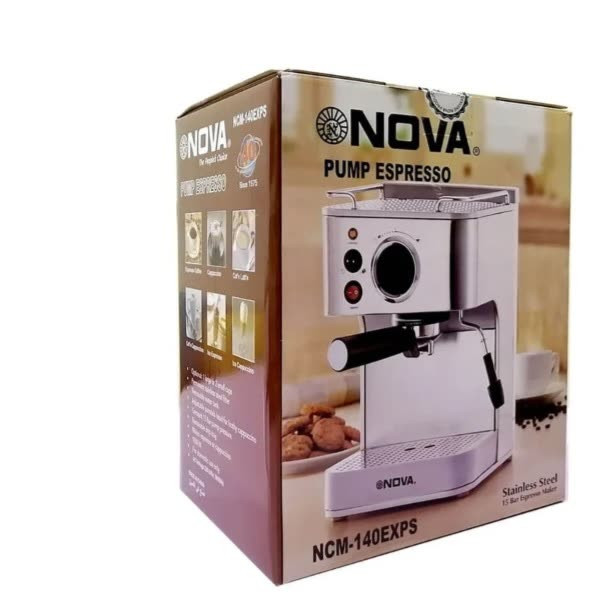 اسپرسوساز پمپی NOVA مدل NCM-140EXPS | 15 بار | استیل ضدزنگ