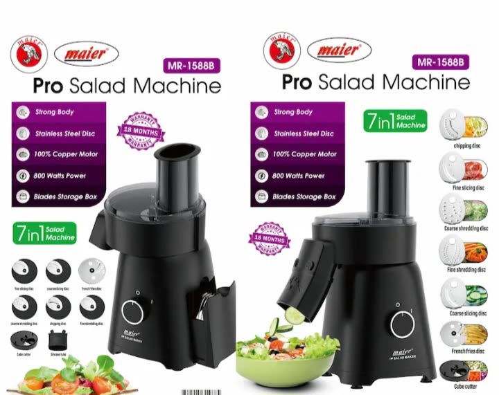 خردکن Maier مدل MR-1588B | Pro Salad Machine | 7 در 1 | 800 وات