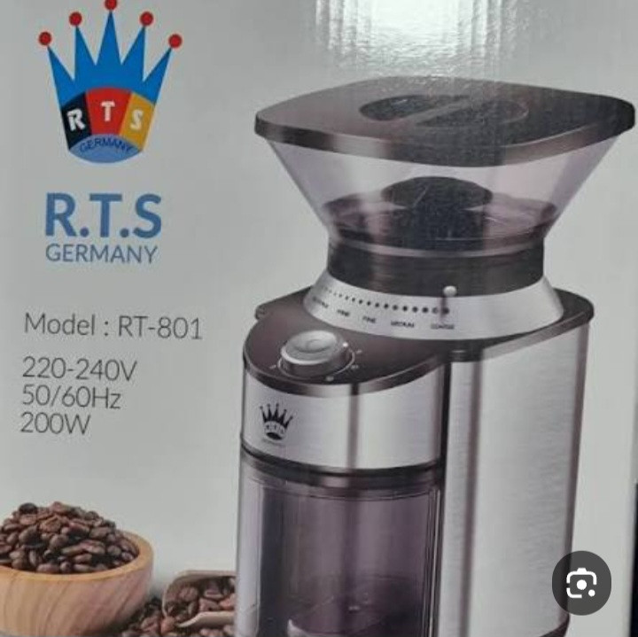 آسیاب قهوه برقی R.T.S Germany مدل RT-801 توان 200 وات
