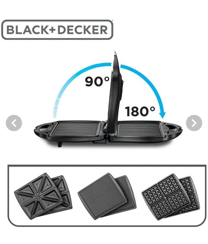 ساندویچساز برقی Black+Decker با پلاکهای قابل تعویض
