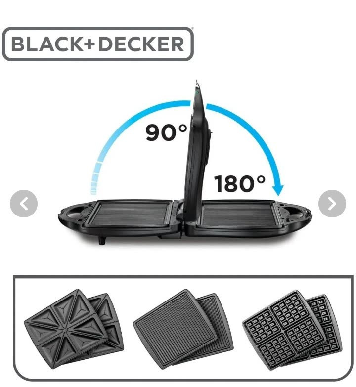 ساندویچساز برقی Black+Decker با پلاکهای قابل تعویض