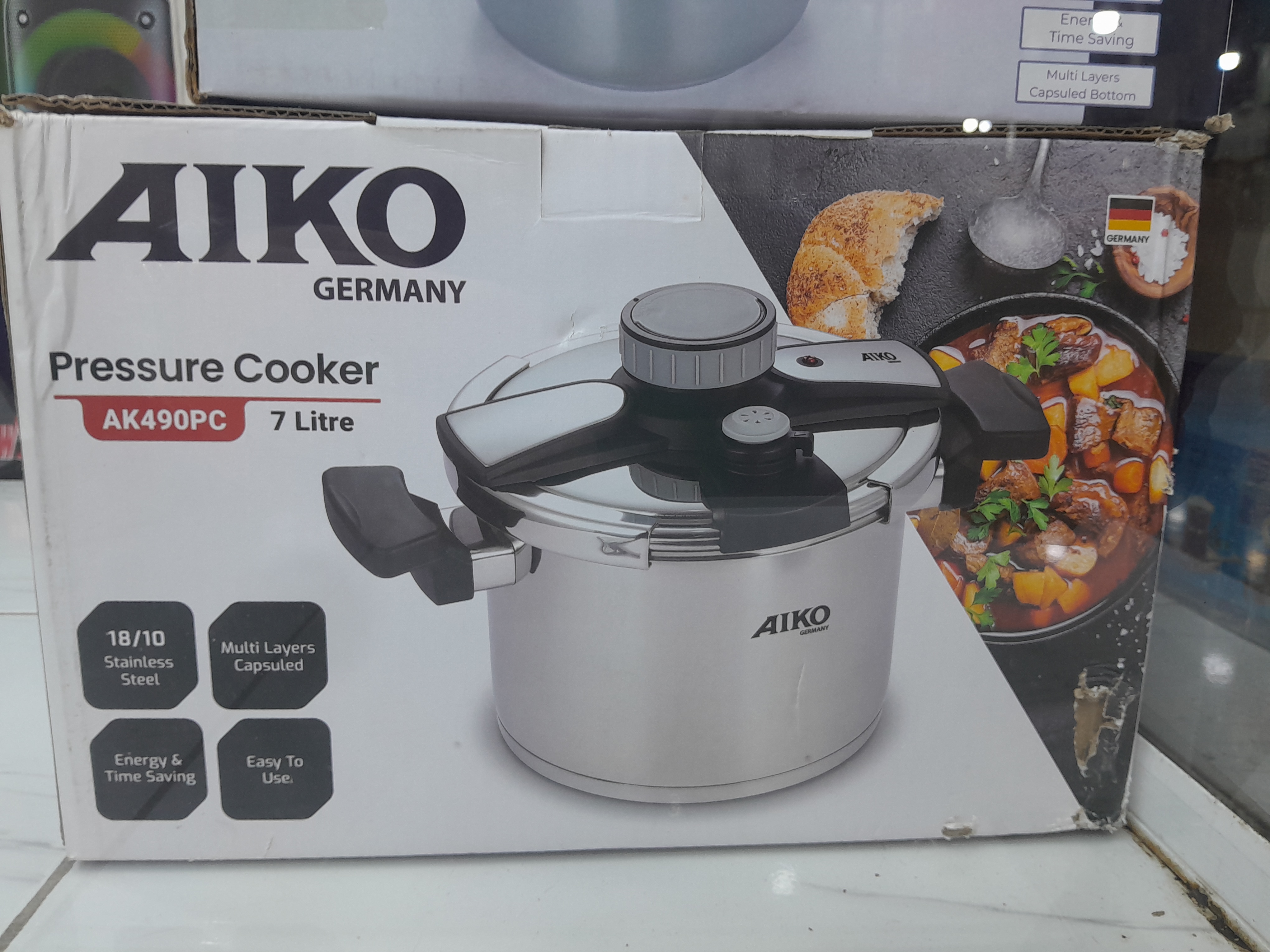پرس‌پک AIKO Germany مدل AK490PC 7 لیتر استیل 18/10